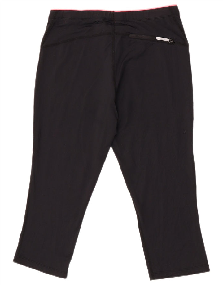 Calça de treino feminina Asics Graphic Capri UK 12 poliéster preto médio
