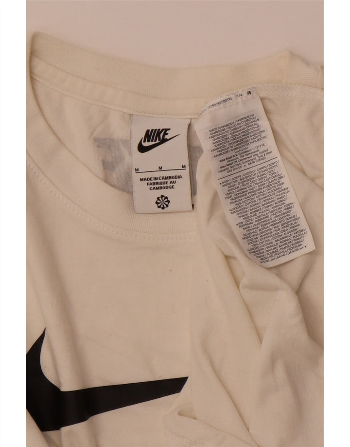 Camiseta Nike masculina gráfica Top médio algodão branco