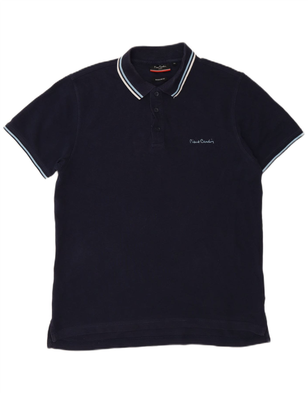 Camisa polo masculina Pierre Cardin Regular Fit médio algodão azul marinho