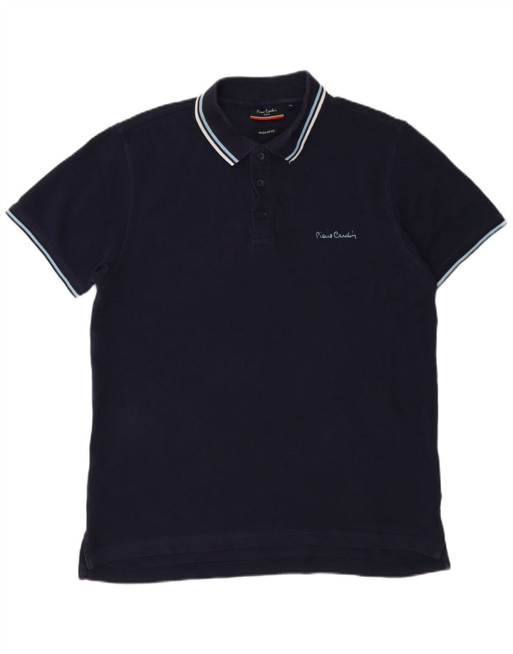 Camisa polo masculina Pierre Cardin Regular Fit médio algodão azul marinho