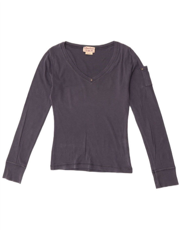 Top feminino Marlboro Classics manga comprida UK 18 XL azul marinho