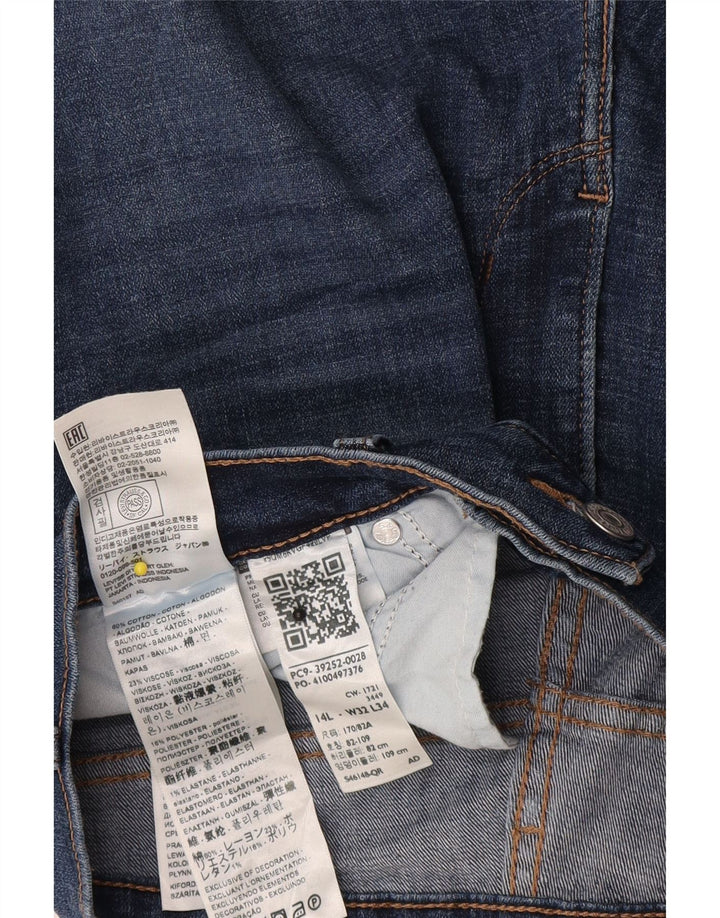 Jeans feminino Levi's Classic Fit Bootcut tamanho 14 grande W32 L34 azul algodão