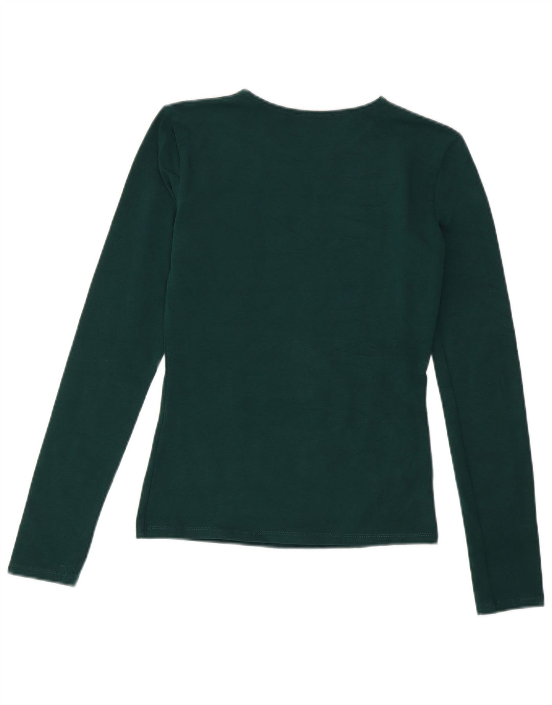 Top feminino Zara manga comprida UK 10 pequeno verde