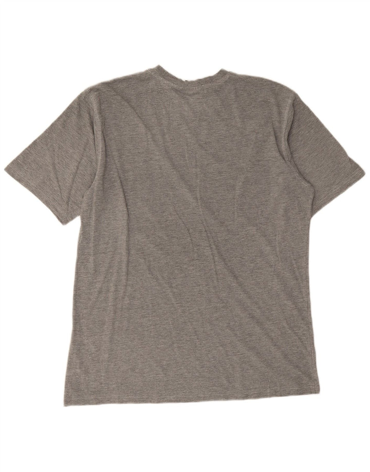 Puma Mens Graphic T-Shirt Top Grande Cinza Salpicado