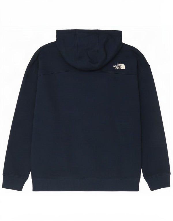 Suéter feminino com capuz estampado The North Face UK 16 grande azul marinho