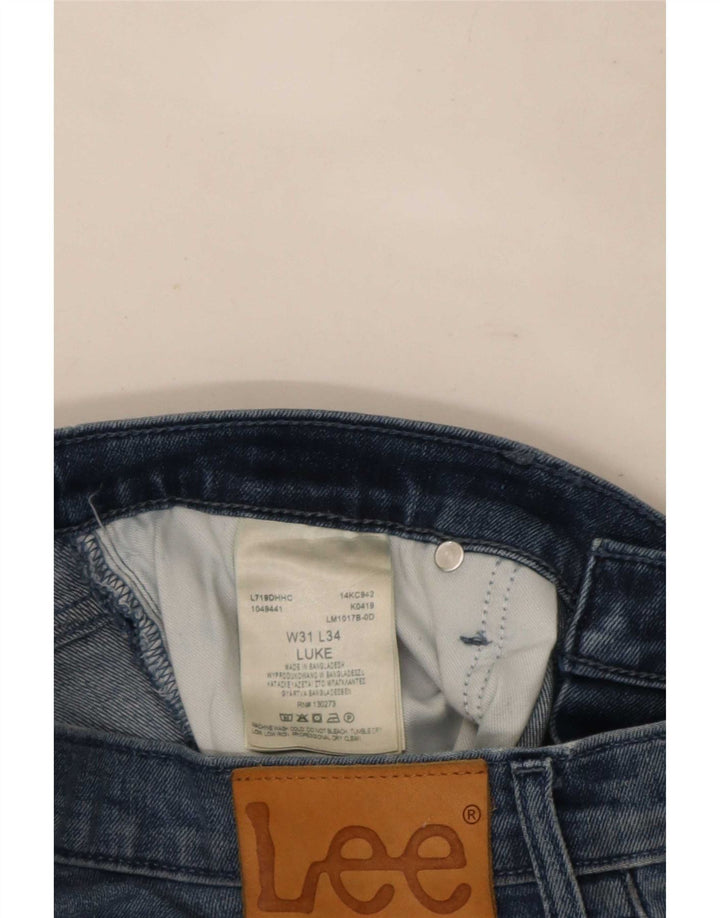 Lee Mens Luke Slim Jeans W31 L34 Azul Algodão
