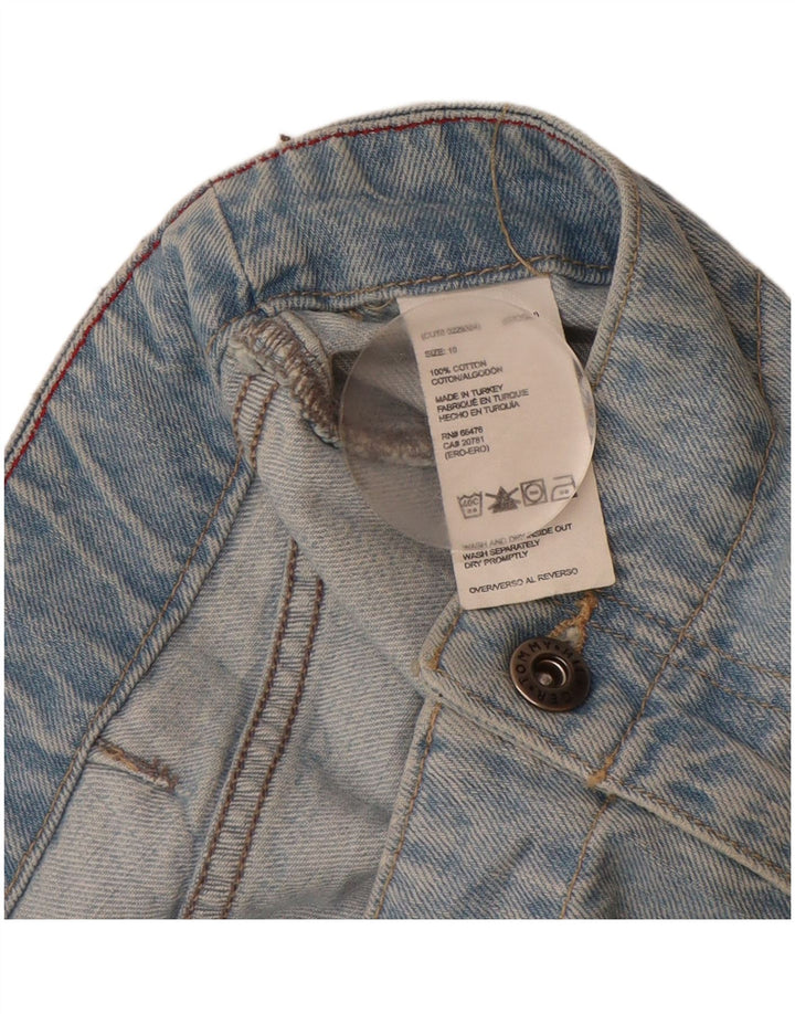 Saia jeans feminina de cintura alta TOMMY HILFIGER EUA 10 grande W30 algodão azul