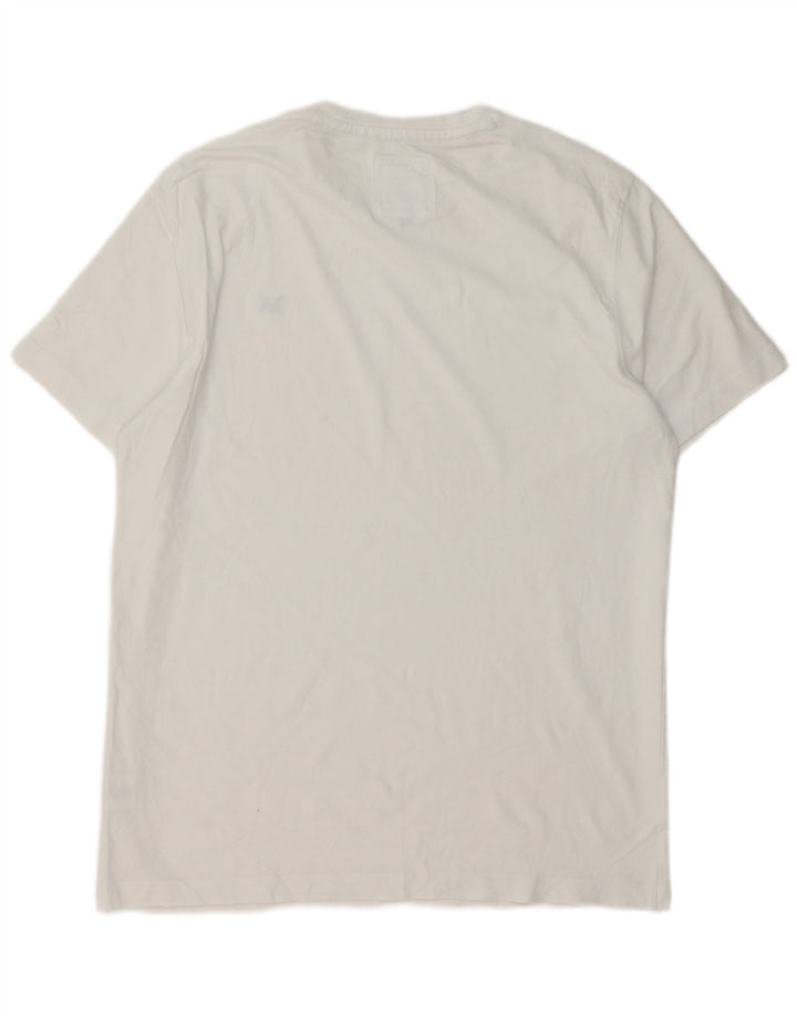Camiseta masculina Crew Clothing Top grande algodão branco