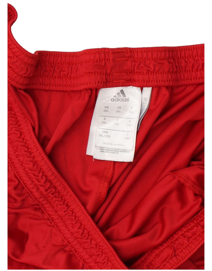 Adidas Masculino Climalite Sport Shorts 2XL Vermelho Colorblock Poliéster