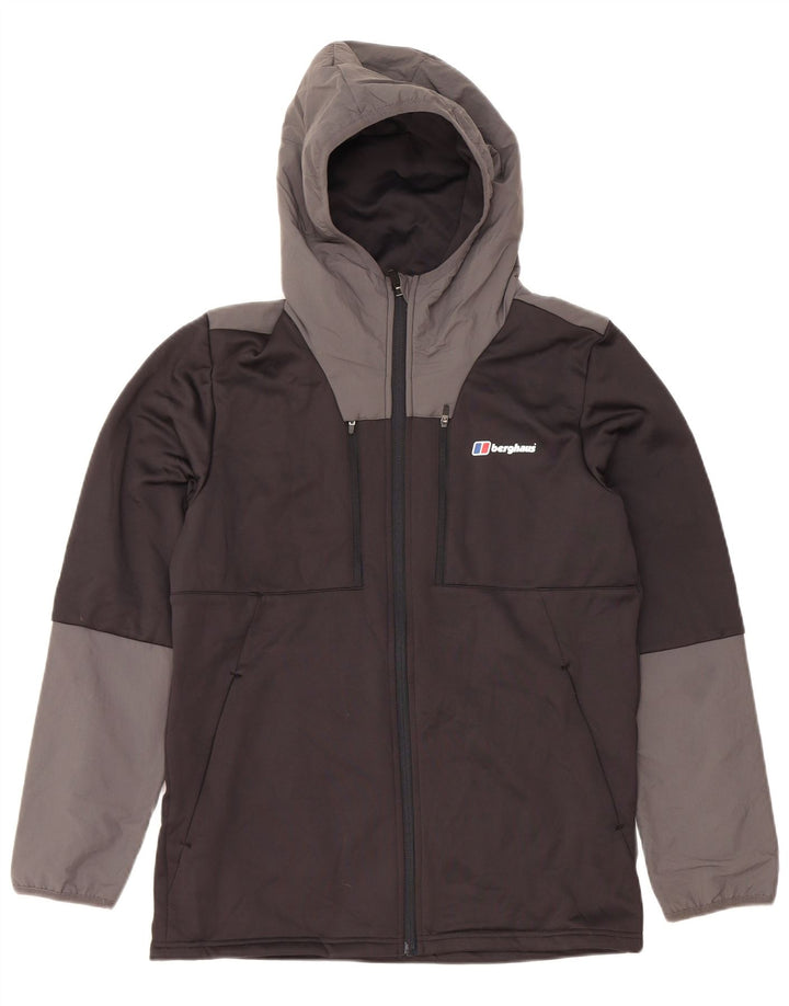 Suéter BERGHAUS masculino com capuz e zíper 12-13 anos preto poliéster