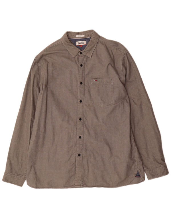 Camisa masculina Tommy Hilfiger Regular Fit XL algodão cinza
