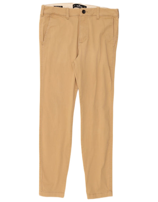Calça Chino Masculina Skinny Hollister W32 L32 Algodão Bege