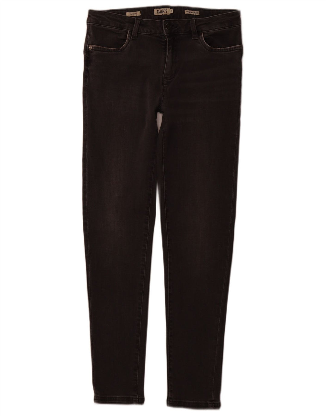 DACK'S Jeans Slim Feminino IT 42 Médio W28 L28 Algodão Cinza