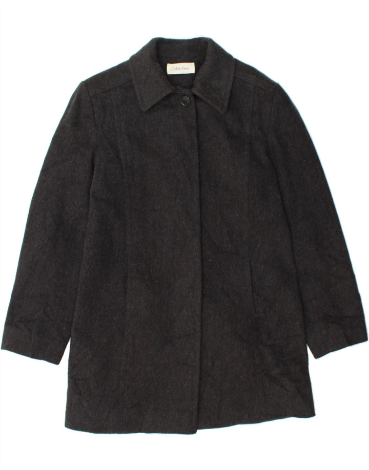 CALVIN KLEIN Womens Overcoat US 6 Medium Grey Vintage Calvin Klein and Second-Hand Calvin Klein from Messina Hembry 