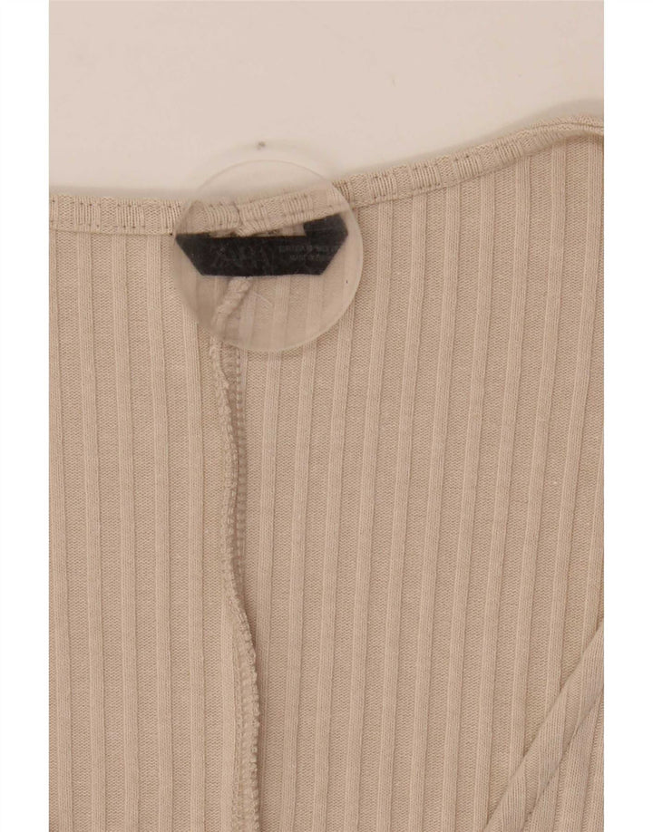 Blusa Poncho Assimétrica Feminina Zara Top Tamanho Único Bege
