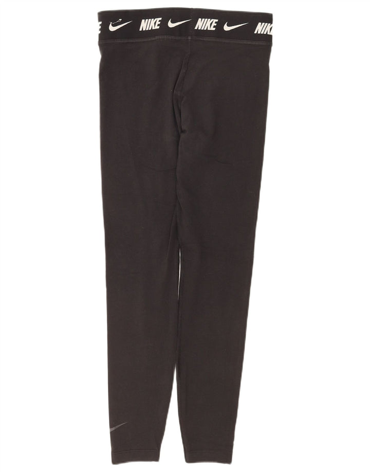 Leggings Nike Femininas Tight Fit Graphic UK 12 Médio Algodão Preto