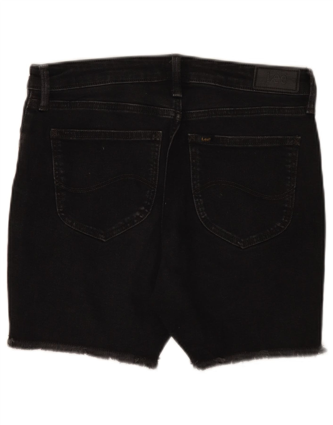 Shorts jeans feminino Lee Boyfriend W27 pequeno algodão preto