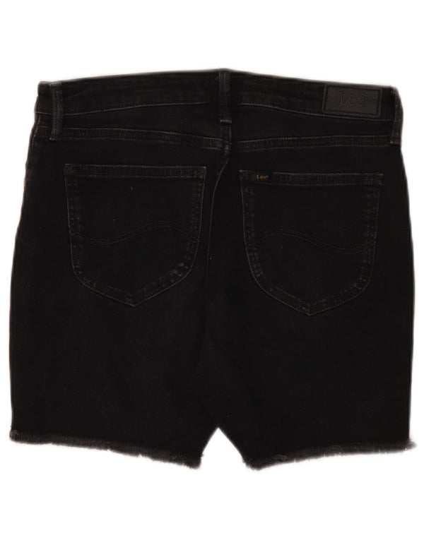 Shorts jeans feminino Lee Boyfriend W27 pequeno algodão preto