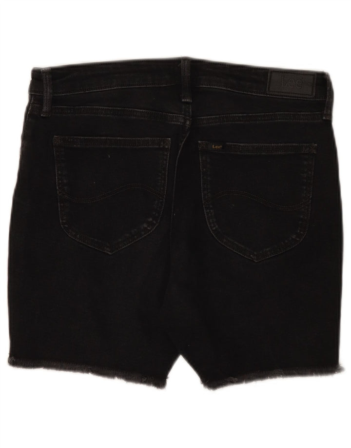 Shorts jeans feminino Lee Boyfriend W27 pequeno algodão preto
