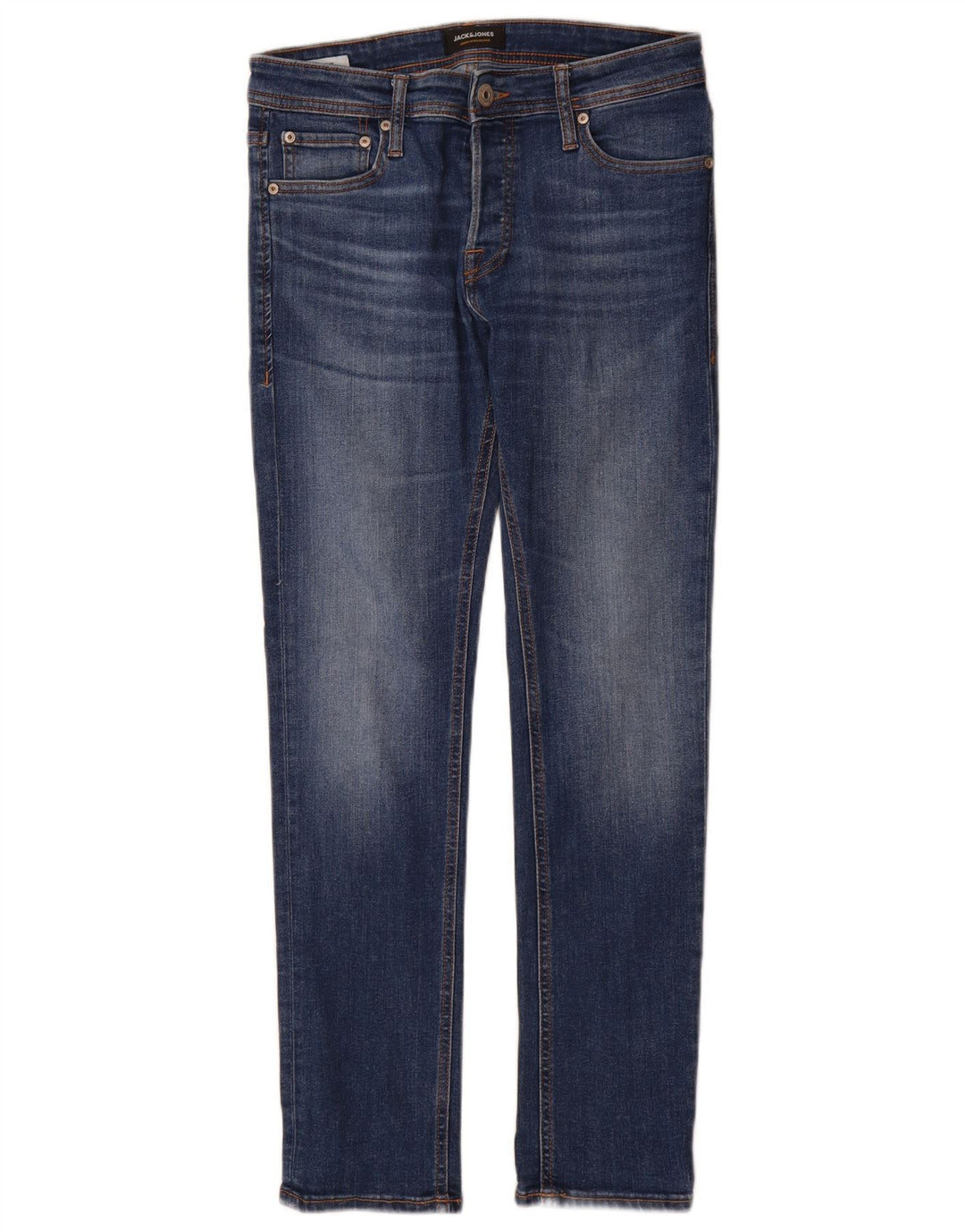 Jack & Jones Masculino GLENN Slim Jeans W29 L30 Azul Algodão