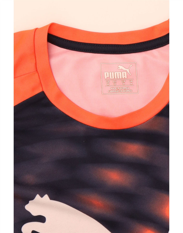 Puma Camiseta Masculina Graphic Top Médio Xadrez Laranja
