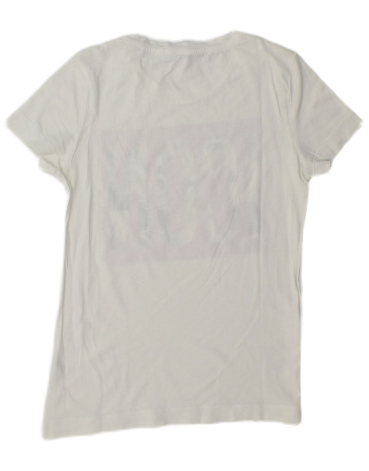 Camiseta feminina Guess com estampa gráfica UK 14 médio branco