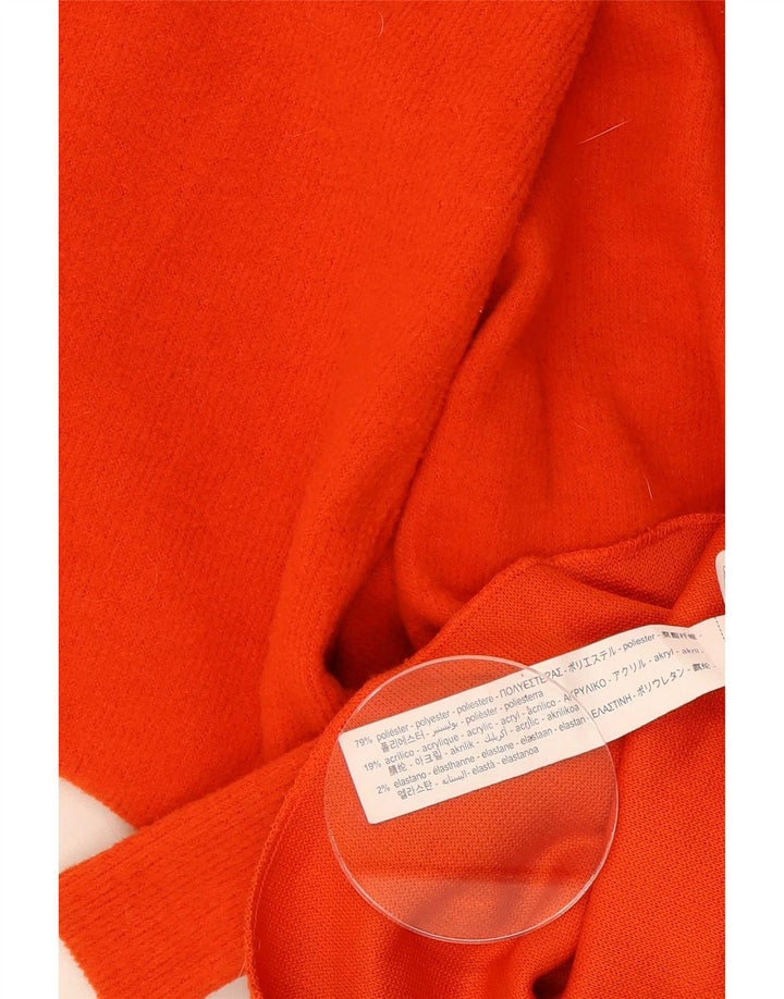 Zara Suéter feminino oversized com gola de tartaruga Reino Unido 10 pequeno laranja