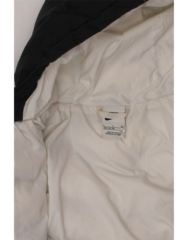 Jaqueta acolchoada com capuz Nike Girls 8-9 anos pequena preta poliéster