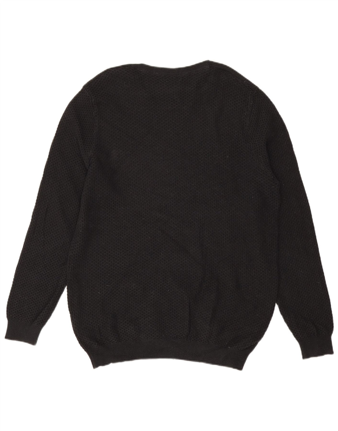 Suéter masculino Massimo Dutti com gola redonda XL algodão preto