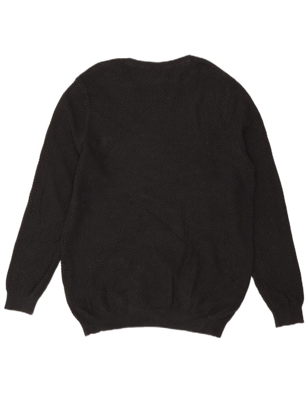 Suéter masculino Massimo Dutti com gola redonda XL algodão preto