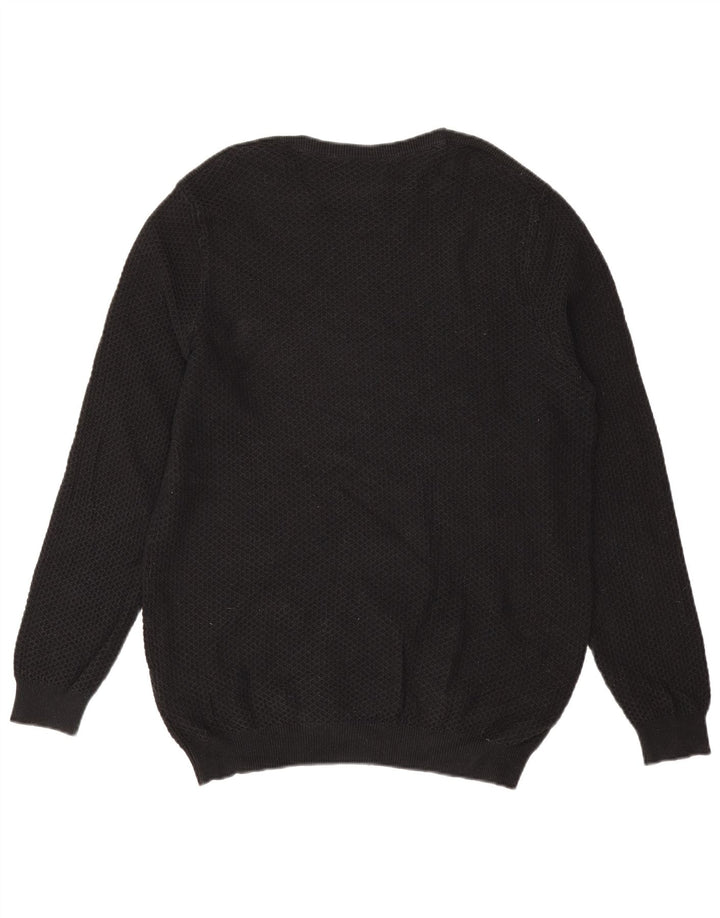 Suéter masculino Massimo Dutti com gola redonda XL algodão preto