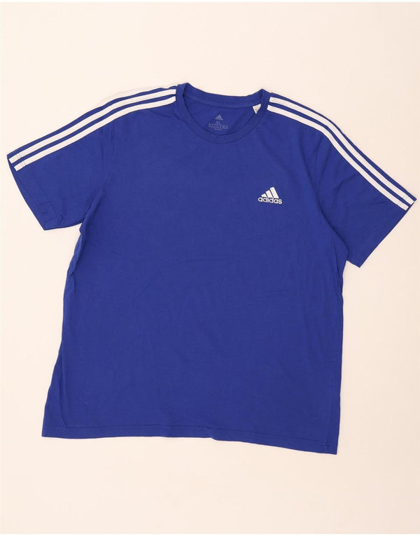 Adidas Mens Camiseta Top XL Azul Algodão