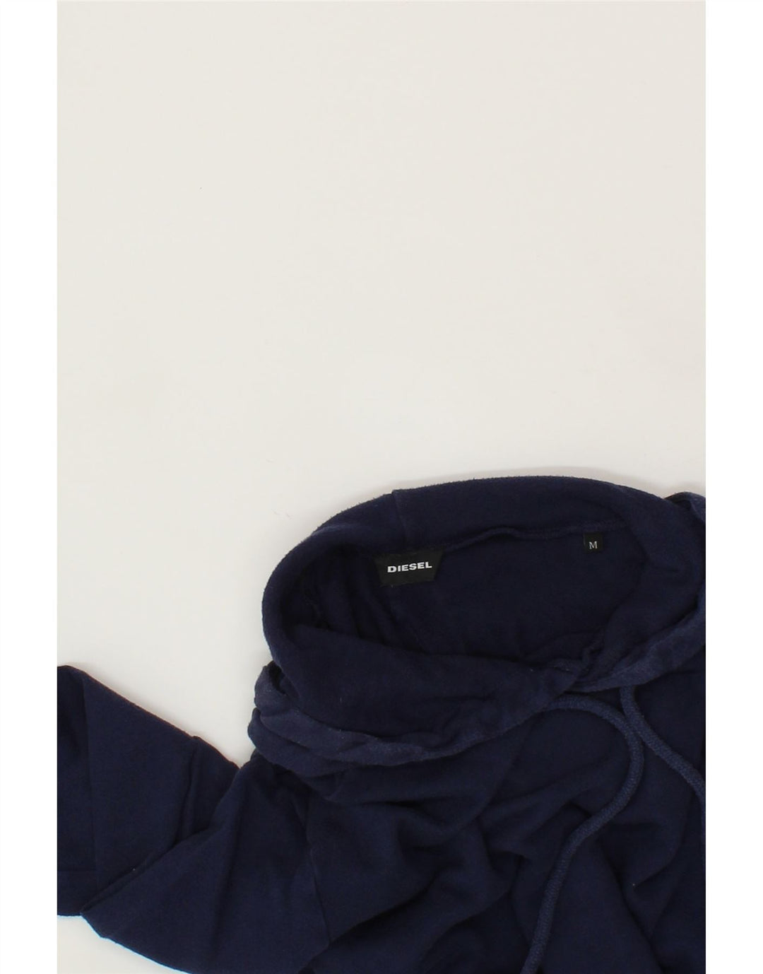 DIESEL Womens Hoodie Jumper UK 14 Medium Navy Blue Cotton Vintage Diesel and Second-Hand Diesel from Messina Hembry 