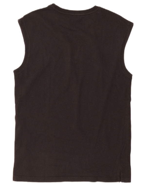 Puma Mens Colete Top Pequeno Algodão Preto