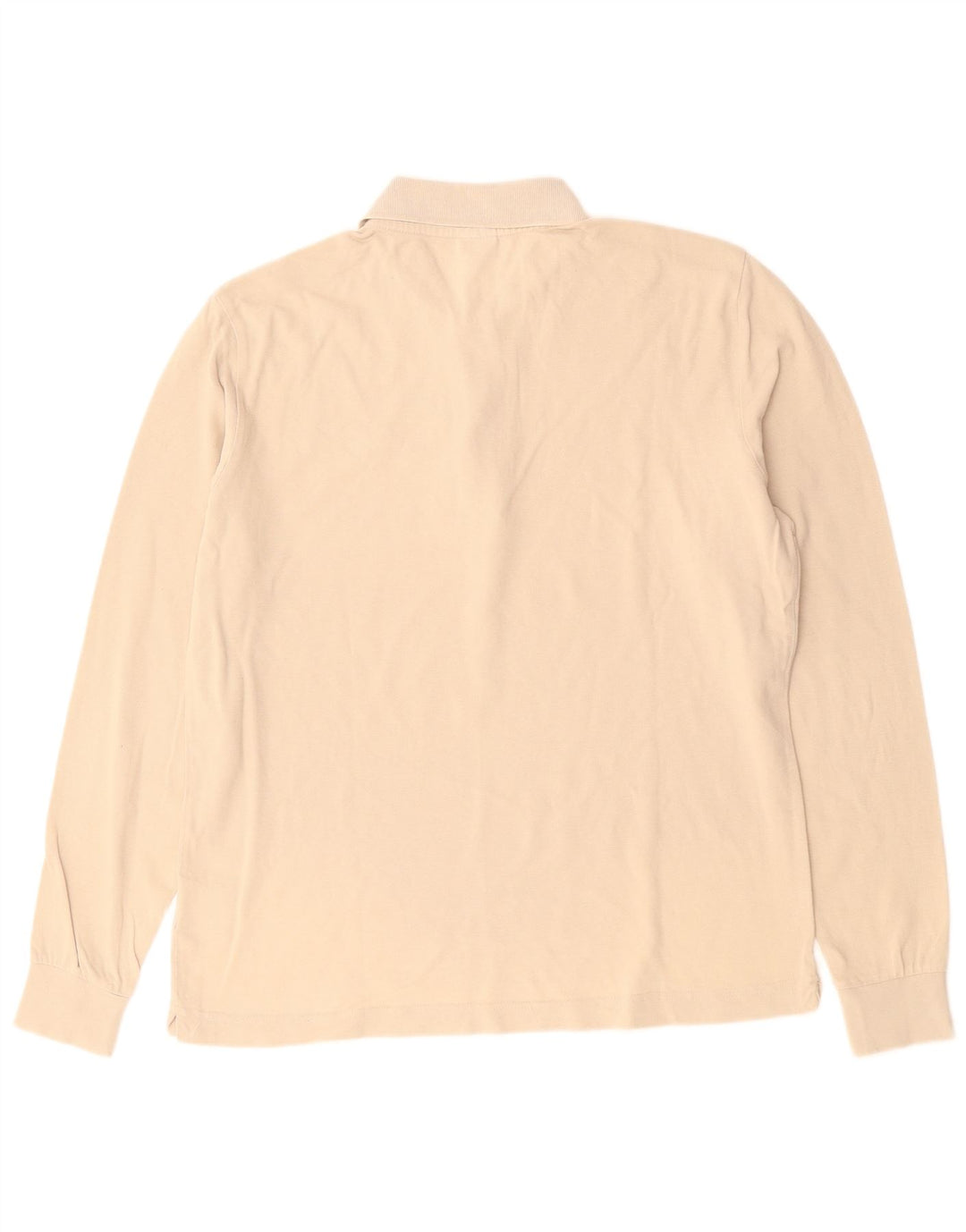 Camisa polo masculina de manga comprida KAPPA pequena bege algodão