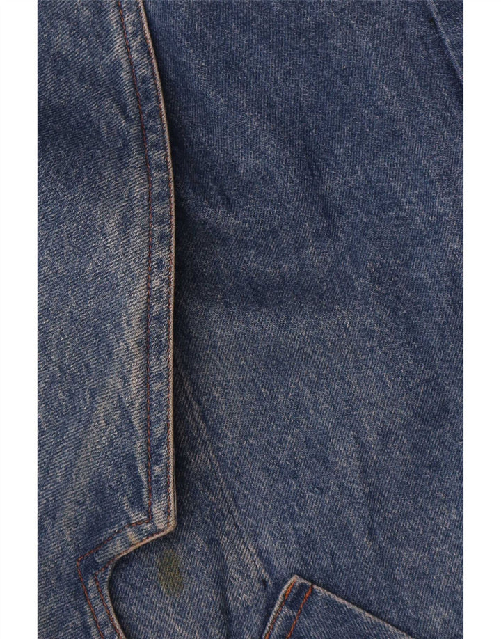 Jaqueta blazer jeans feminina vintage grande de 1 botão IT 42 Azul médio