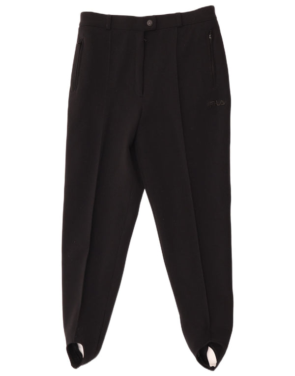 Calça feminina Fila cintura alta com estribo IT 50 XL W32 L30 preta