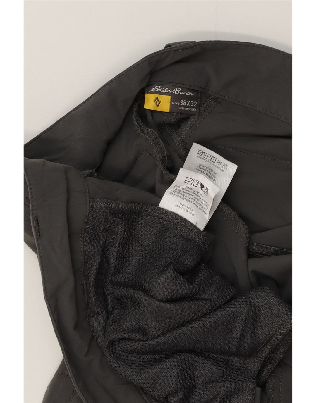 Calça cargo slim masculina EDDIE BAUER W38 L32 cinza nylon