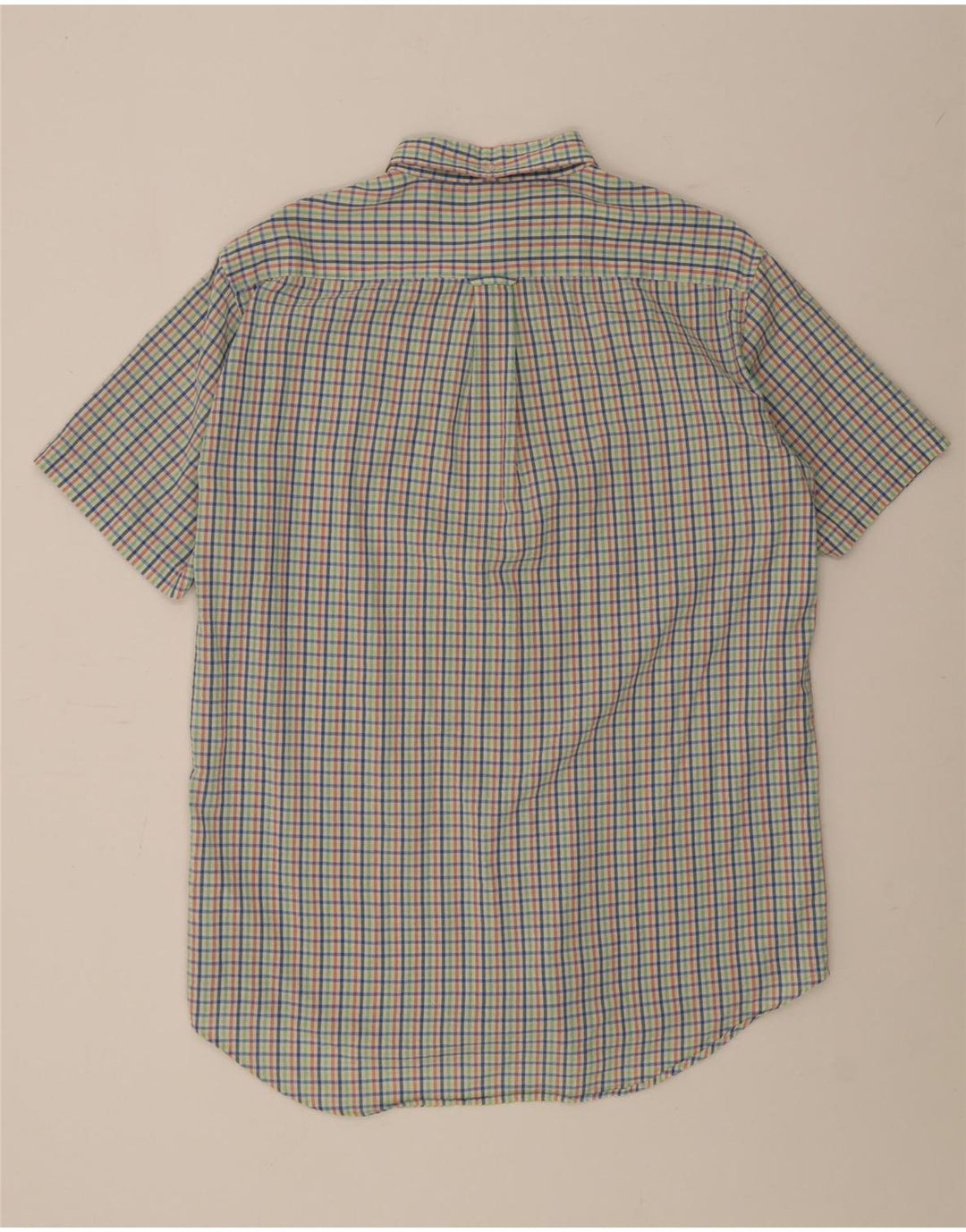 Camisa masculina de manga curta GANT tamanho 41/42 16 1/2 grande xadrez multicolorido