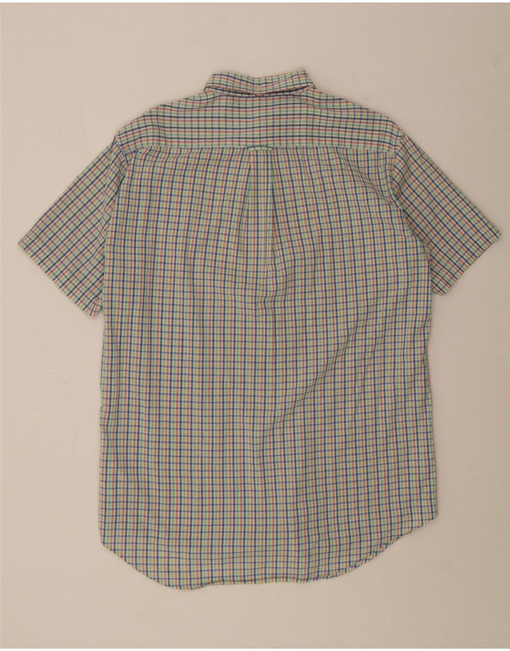 Camisa masculina de manga curta GANT tamanho 41/42 16 1/2 grande xadrez multicolorido