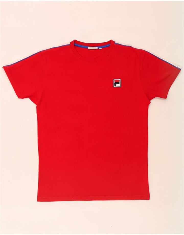 Fila Camiseta Masculina Top Pequeno Colorblock Vermelho