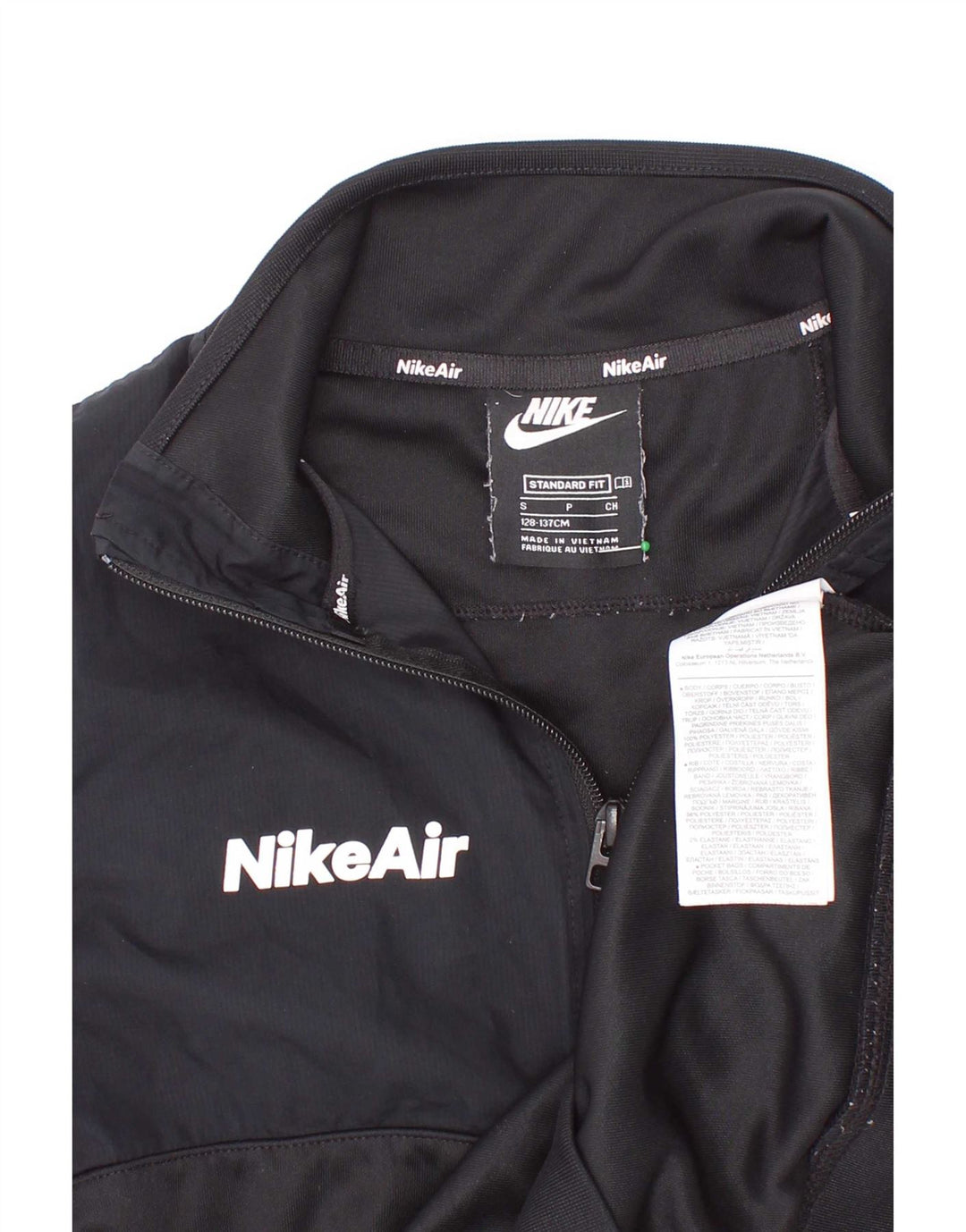 Suéter Nike Boys Standard Graphic Zip Neck 8-9 anos pequeno preto