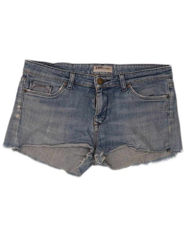 Shorts jeans feminino LEE Bell Distressed W30 algodão azul médio