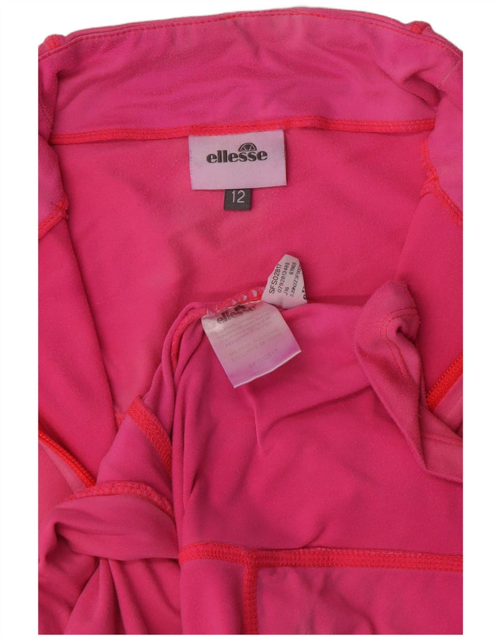 Ellesse Jaqueta feminina de treino UK 12 médio rosa nylon