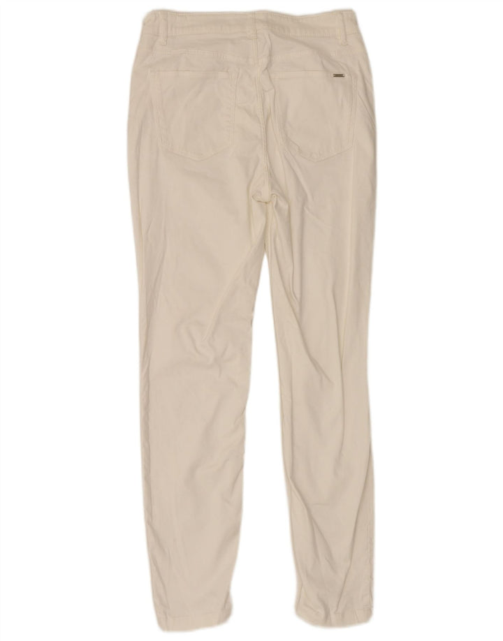 Calça casual justa feminina Massimo Dutti EU 40 médio W28 L28 branco