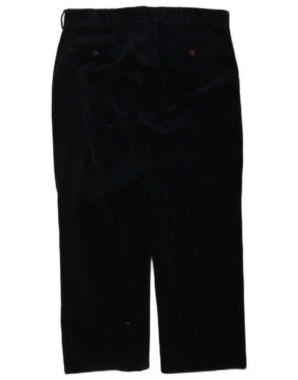 Polo Ralph Lauren Calça masculina reta de veludo W36 L26 algodão azul marinho