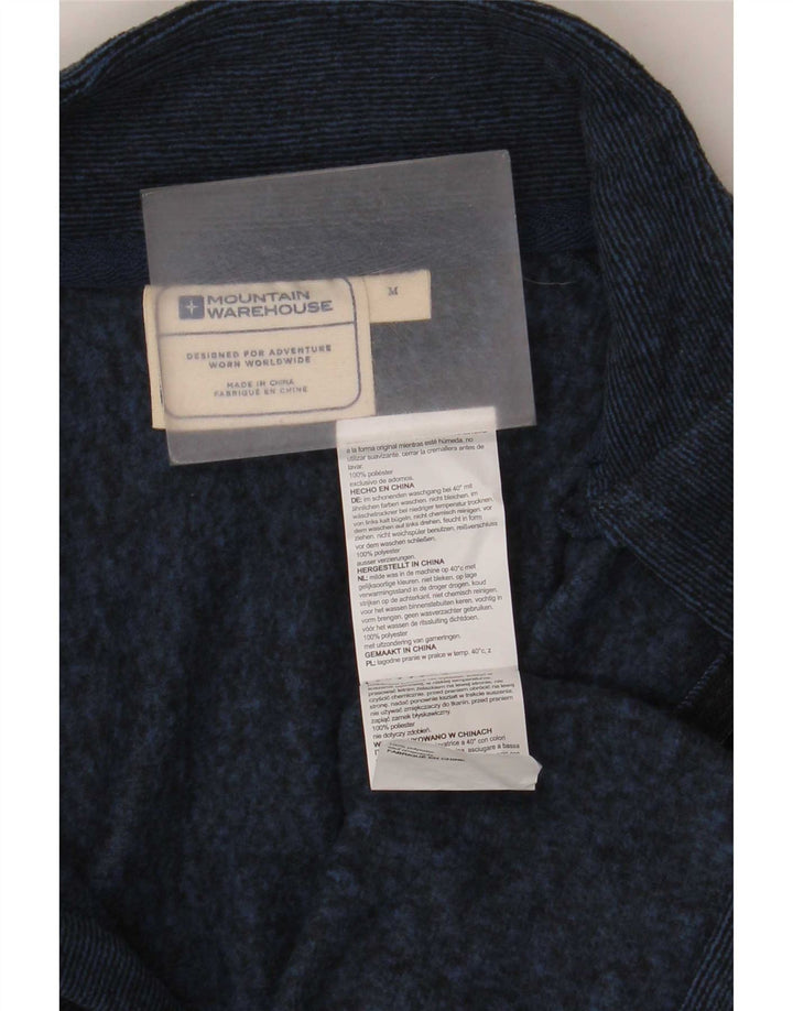 Moletom masculino Mountain Warehouse com zíper e gola alta azul marinho salpicado