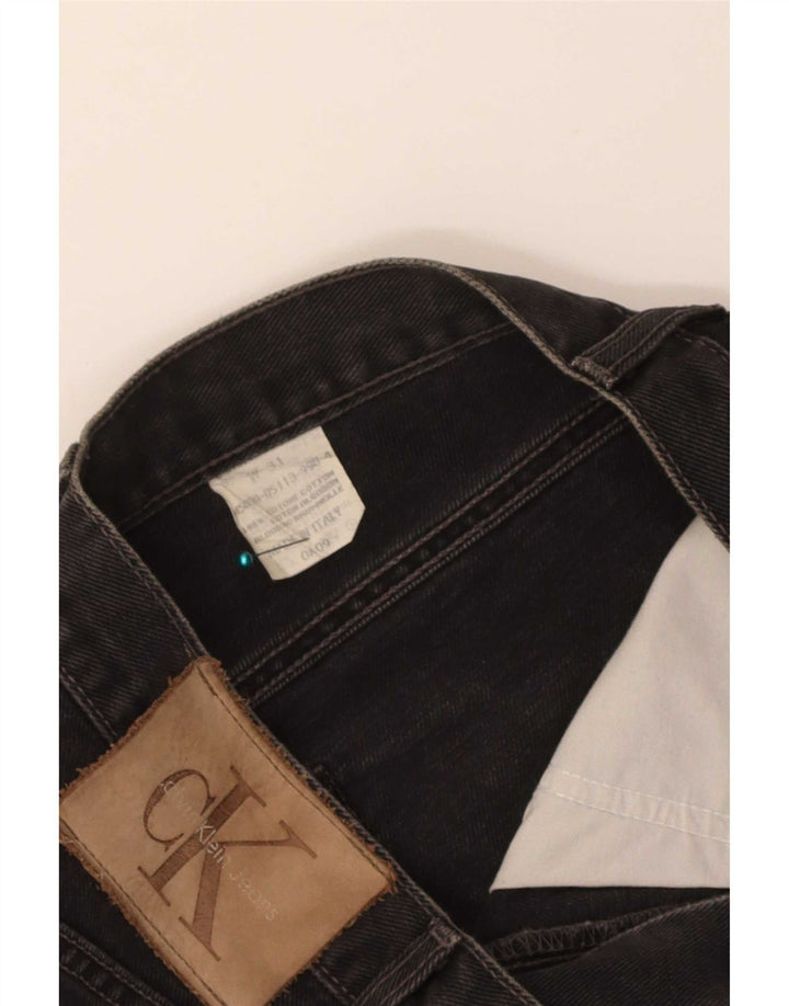Calça jeans reta masculina Calvin Klein W31 L33 algodão preto