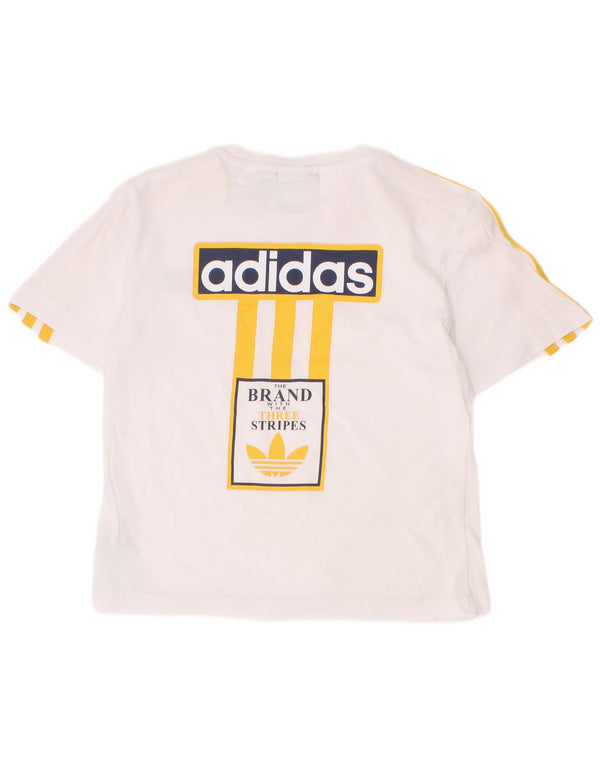 Camiseta Adidas Meninos Graphic Top 3-4 Anos Algodão Branco