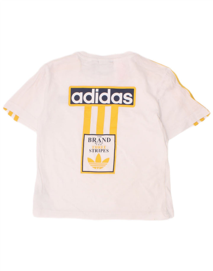 Camiseta Adidas Meninos Graphic Top 3-4 Anos Algodão Branco
